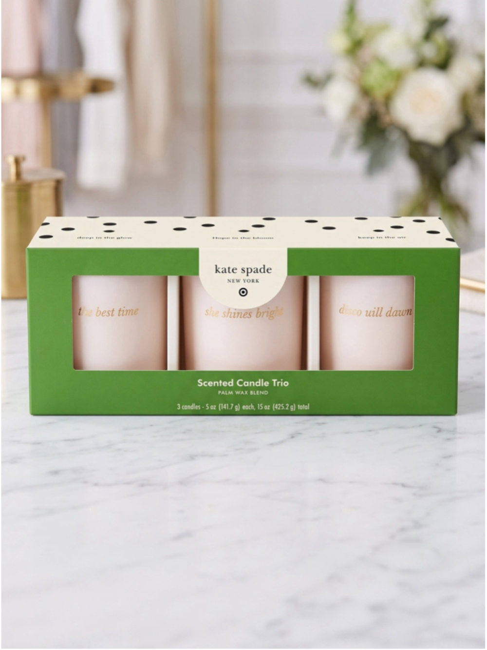 Kate Spade x Target Scented Candle 3 Pack New In Box #928